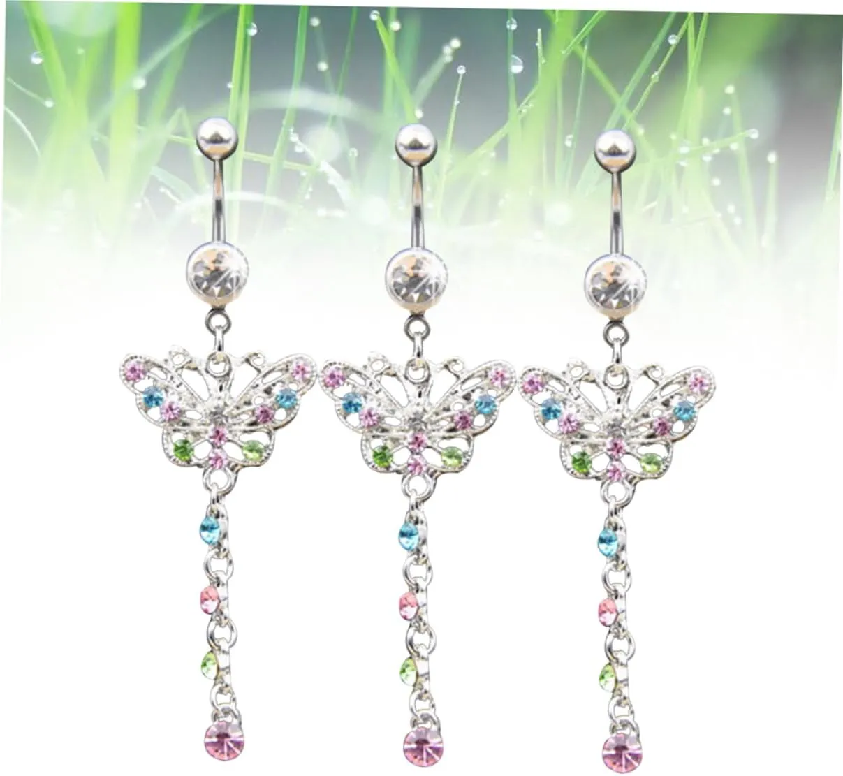 6 Pcs Jewelry Body Jewlery Belly Button Rings? Belly Ring Dangle Belly Button Rings Navel Ring Fashion