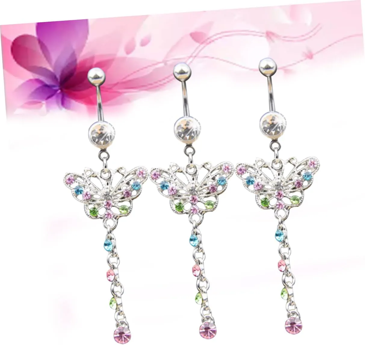6 Pcs Jewelry Body Jewlery Belly Button Rings? Belly Ring Dangle Belly Button Rings Navel Ring Fashion
