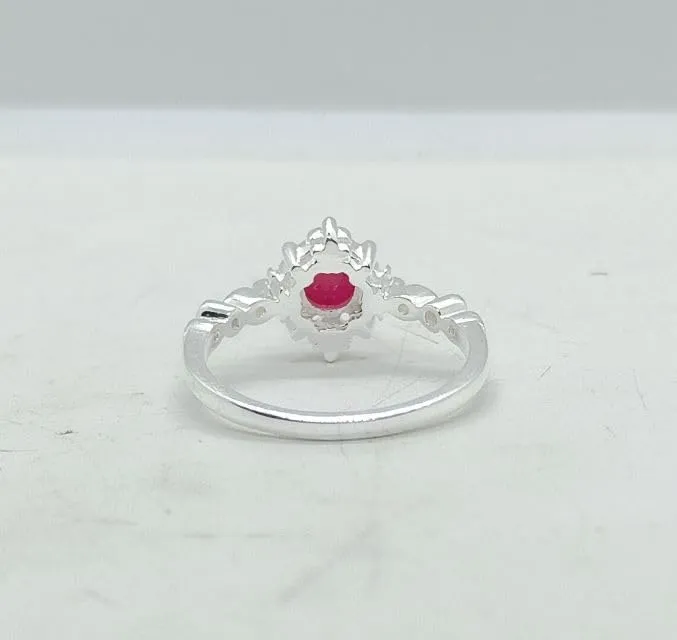 6mm Round Pink Lindy Star Sapphire Ring 925 Sterling Silver Handmade 6 Rays Star Sapphire Rings Birthday Gifts