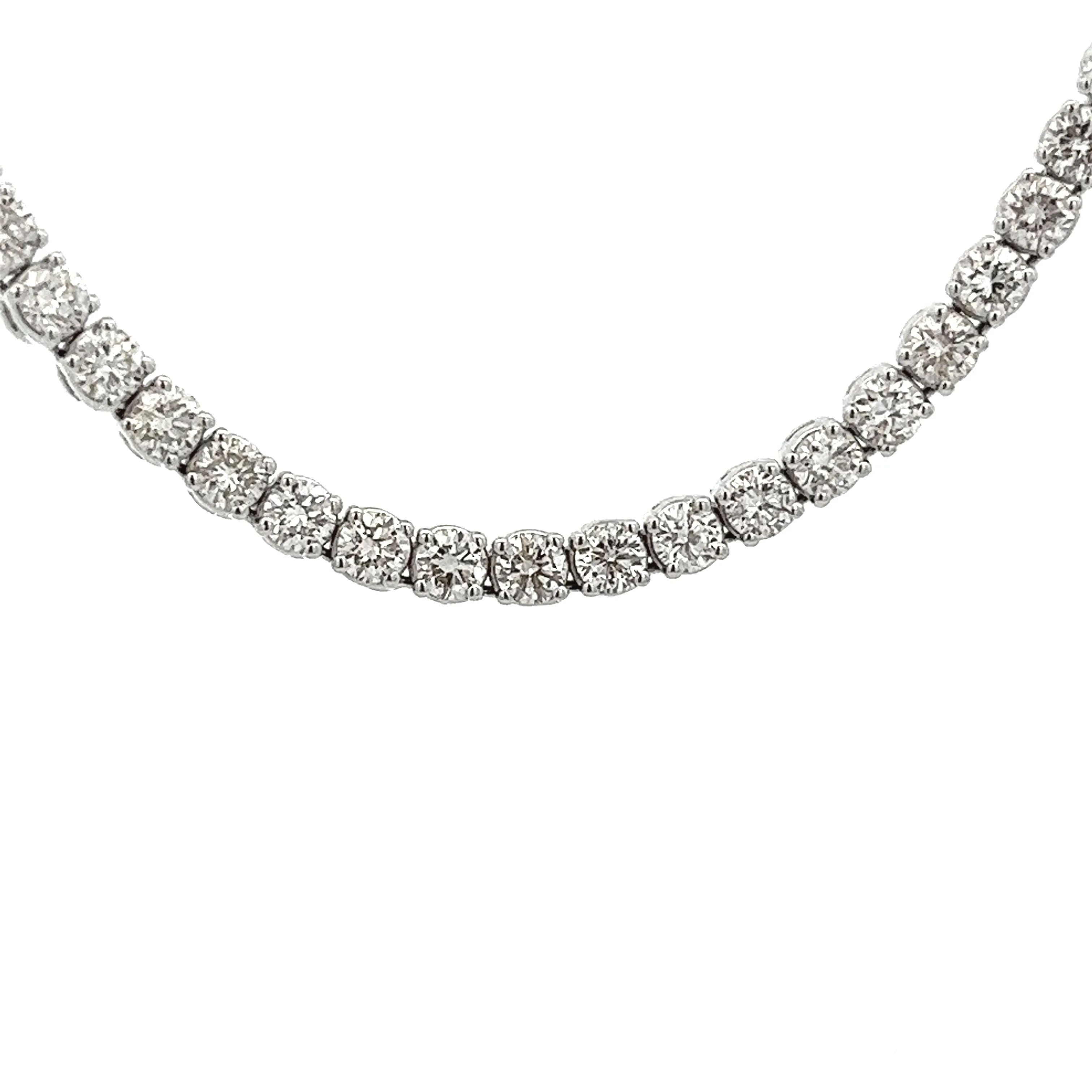 7.00ct 14k White Gold Diamond Tennis Necklace