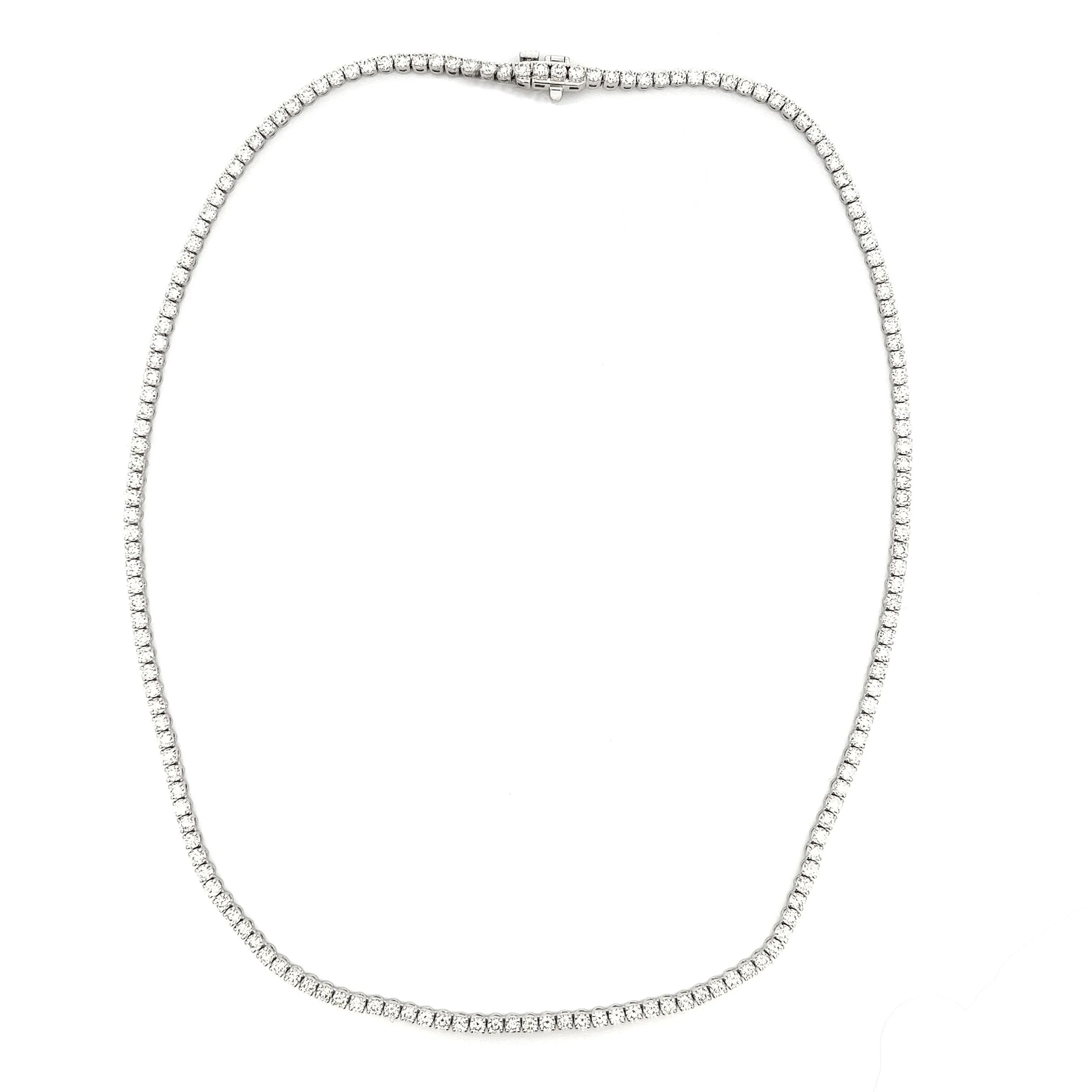 7.00ct 14k White Gold Diamond Tennis Necklace