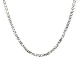 7.00ct 14k White Gold Diamond Tennis Necklace