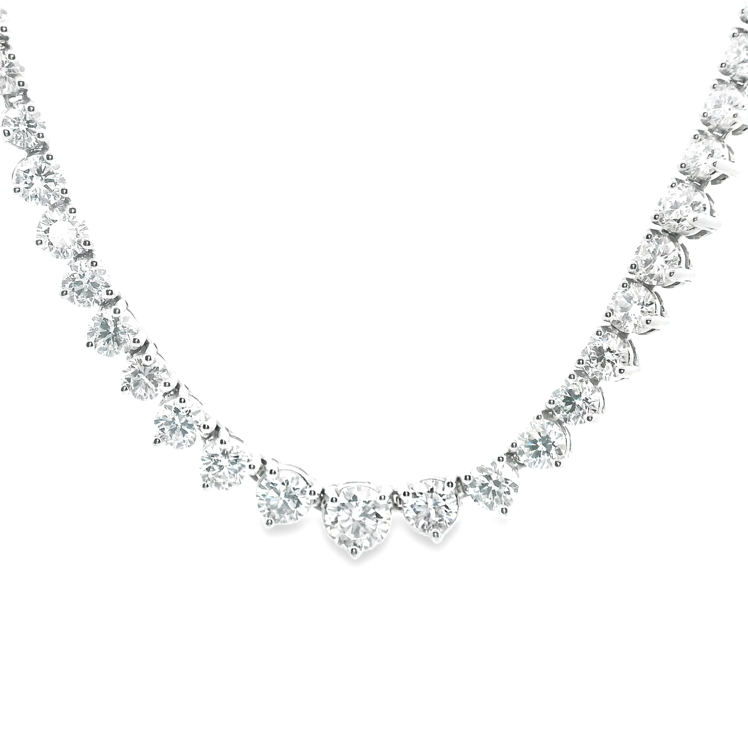 8.25ct 14k White Gold Diamond Necklace