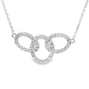 .88ct 18k White Gold Diamond Necklace