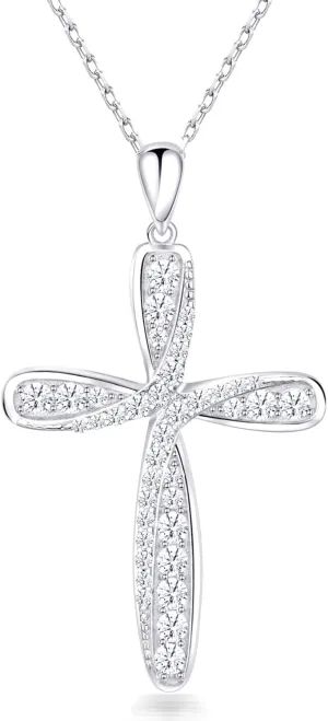 925 Sterling Silver Cross Necklace for Women Mothers Day Gifts Silver Cross Necklaces Womens Jewelry Gifts for Women Mom Her