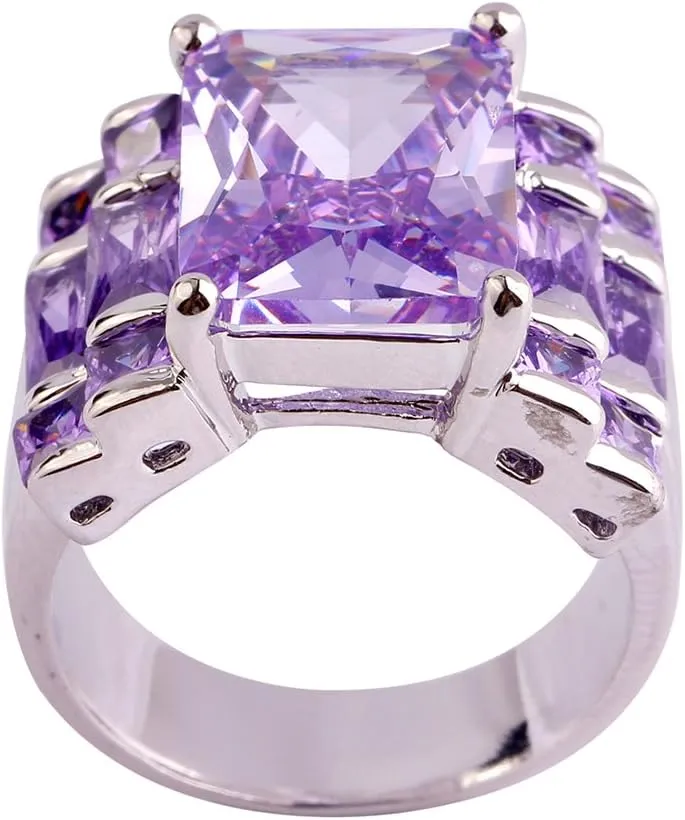 925 Sterling Silver Plated Simulated Tourmaline Knuckle Wide Band Ring