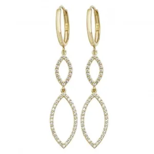 9CT Yellow Gold Drop Earrings ER1100