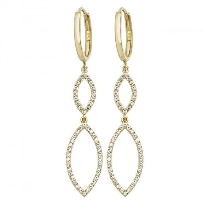 9CT Yellow Gold Drop Earrings ER1100