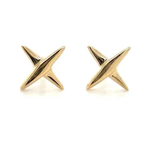9ct Yellow Gold Kiss Earrings