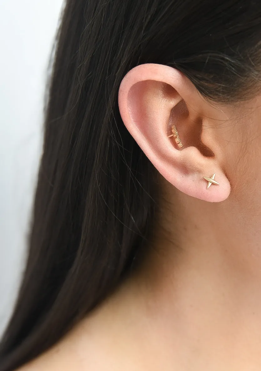 9ct Yellow Gold Kiss Earrings