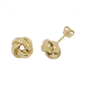 9ct Yellow Gold Knot Stud Earrings ER530