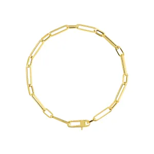 9K Yellow Gold Paper Link Bracelet - WSGD90407.YG-L