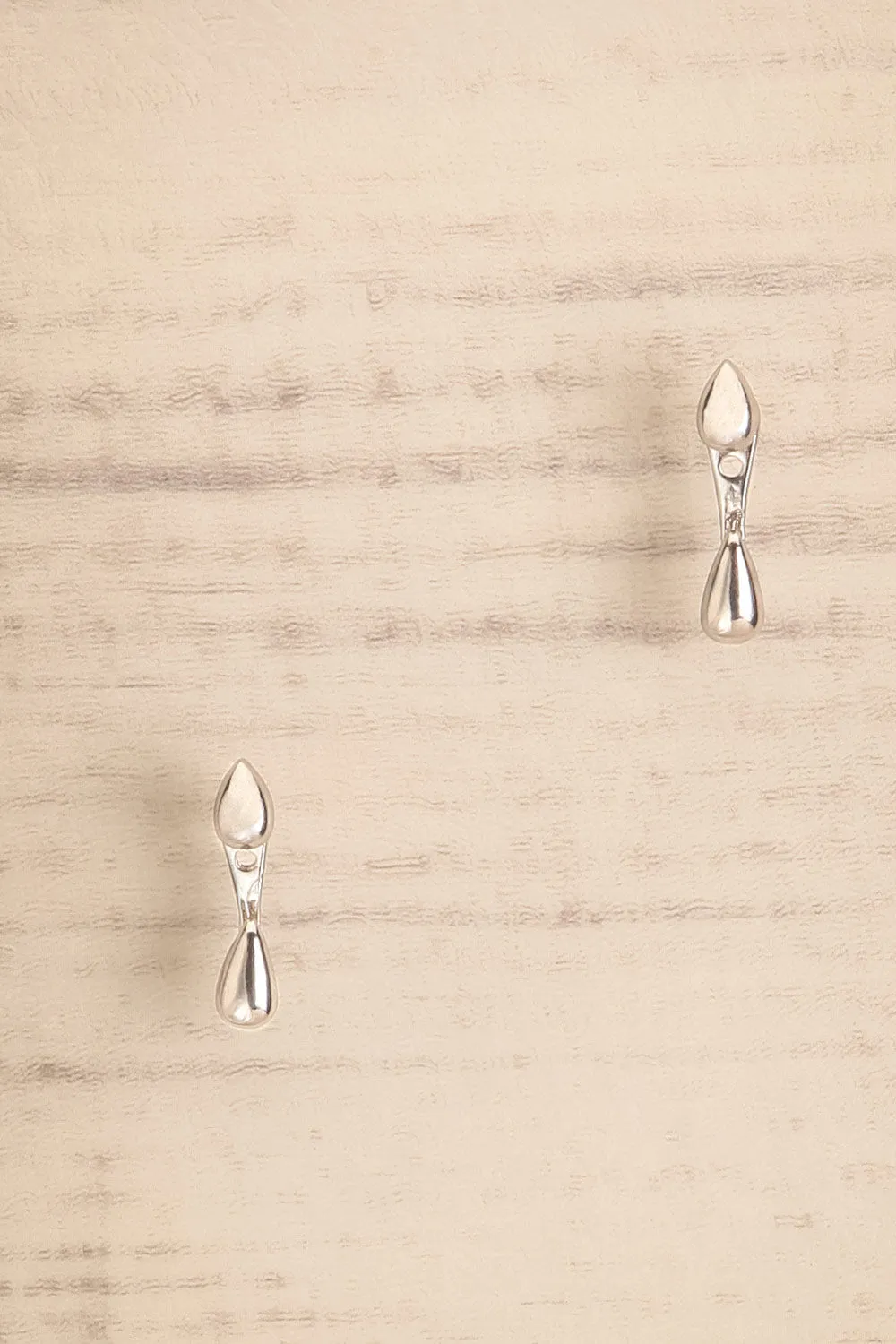 Abondance Silver | Teardrop Stud Drop Jacket Earrings