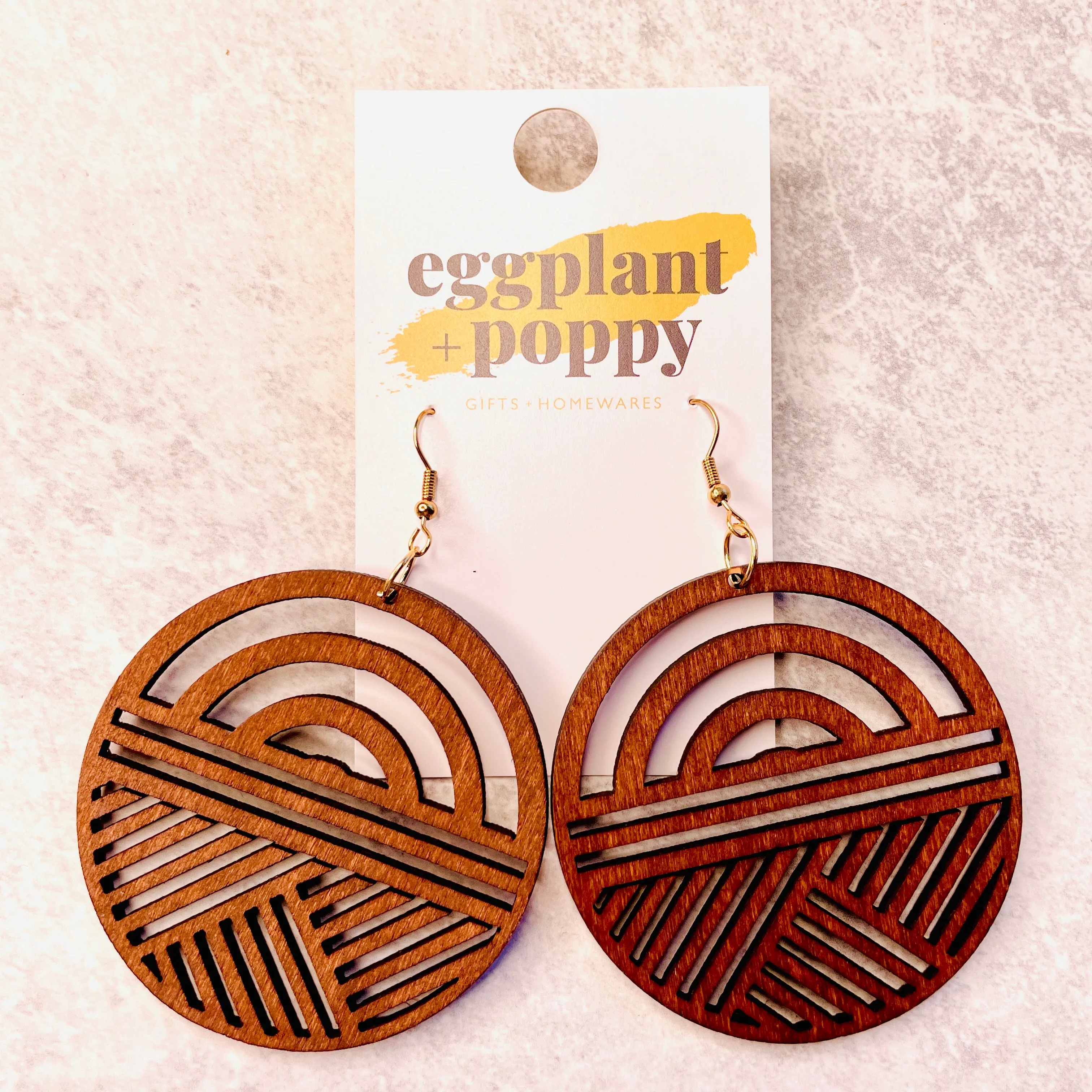 Abstract Timber Earrings