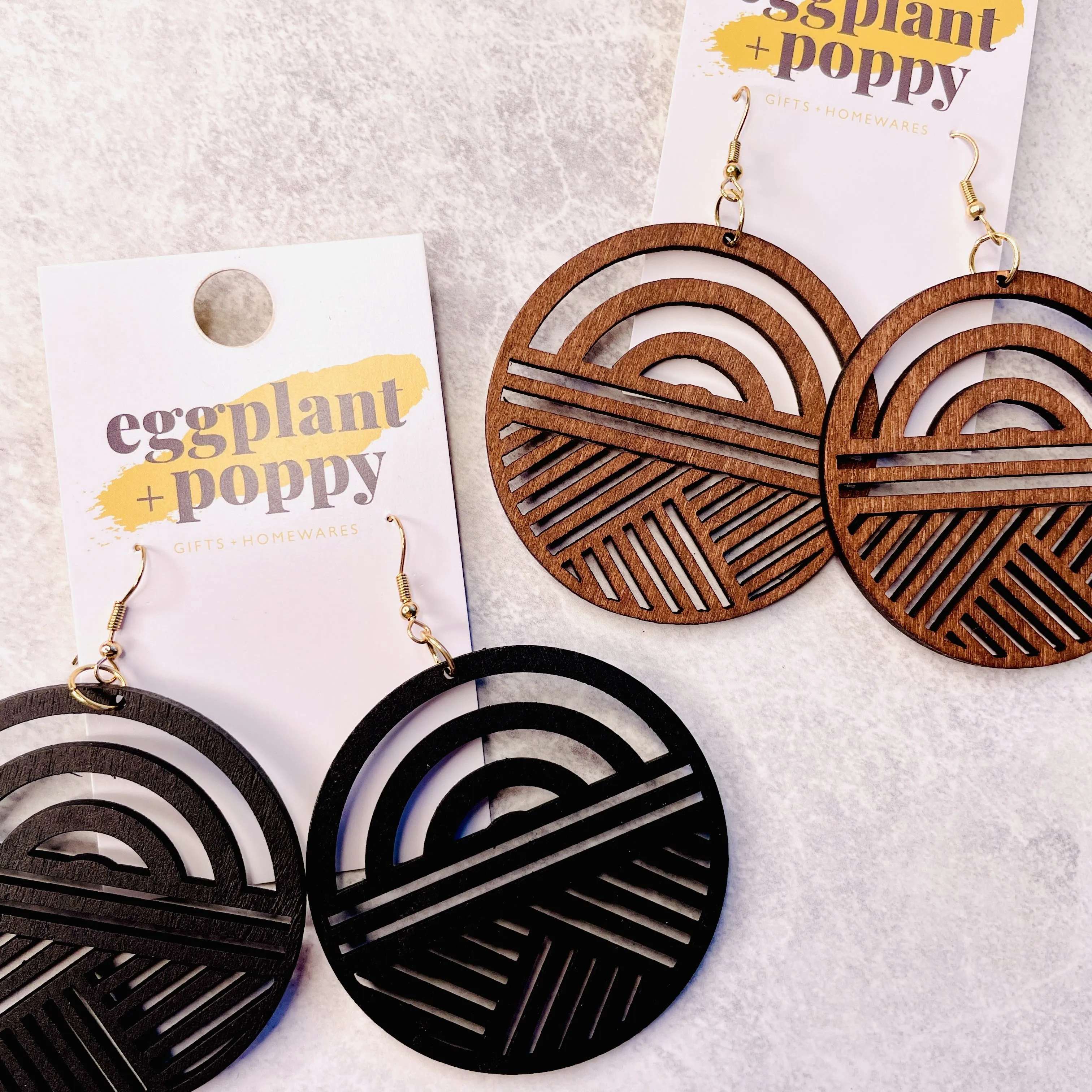 Abstract Timber Earrings