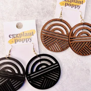 Abstract Timber Earrings
