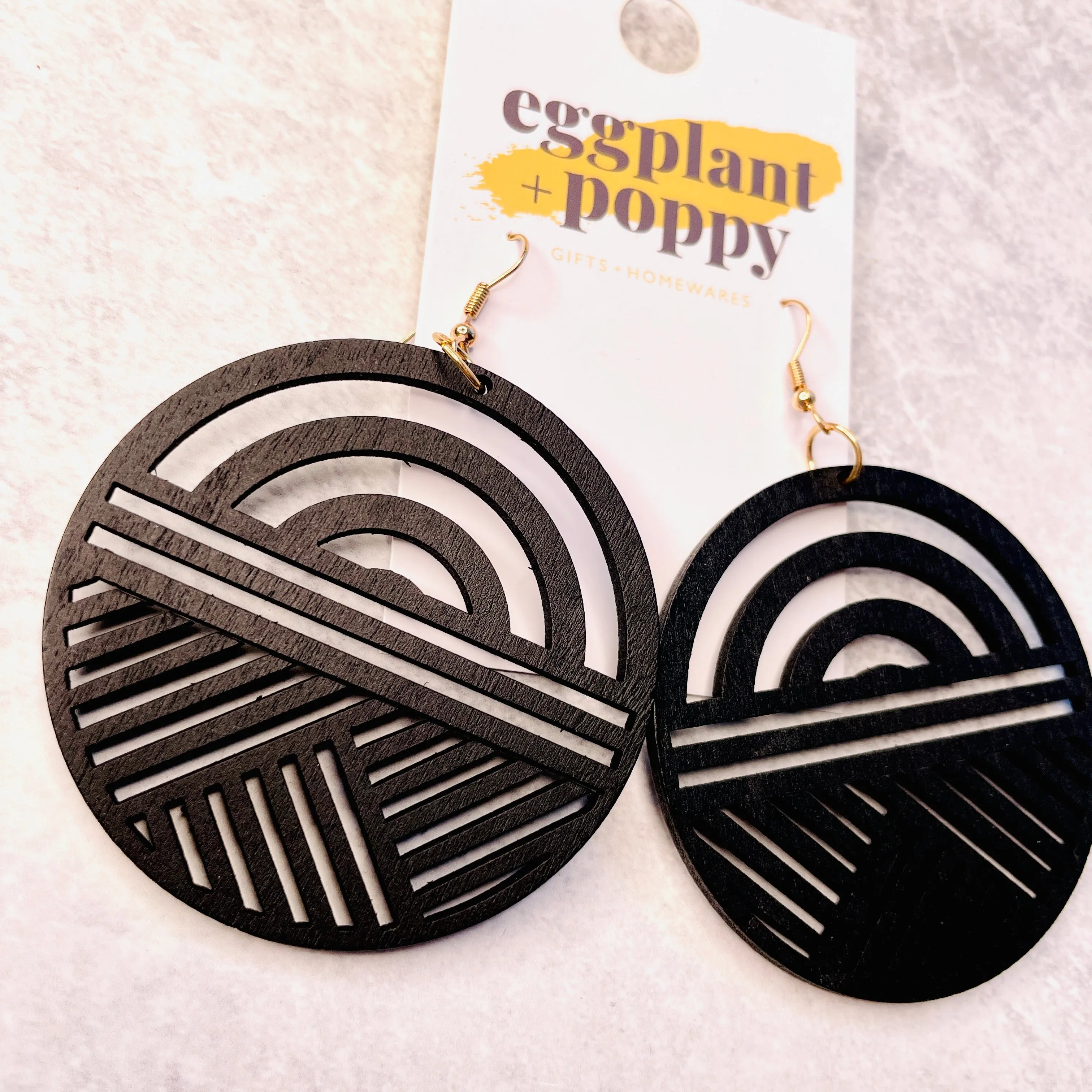 Abstract Timber Earrings