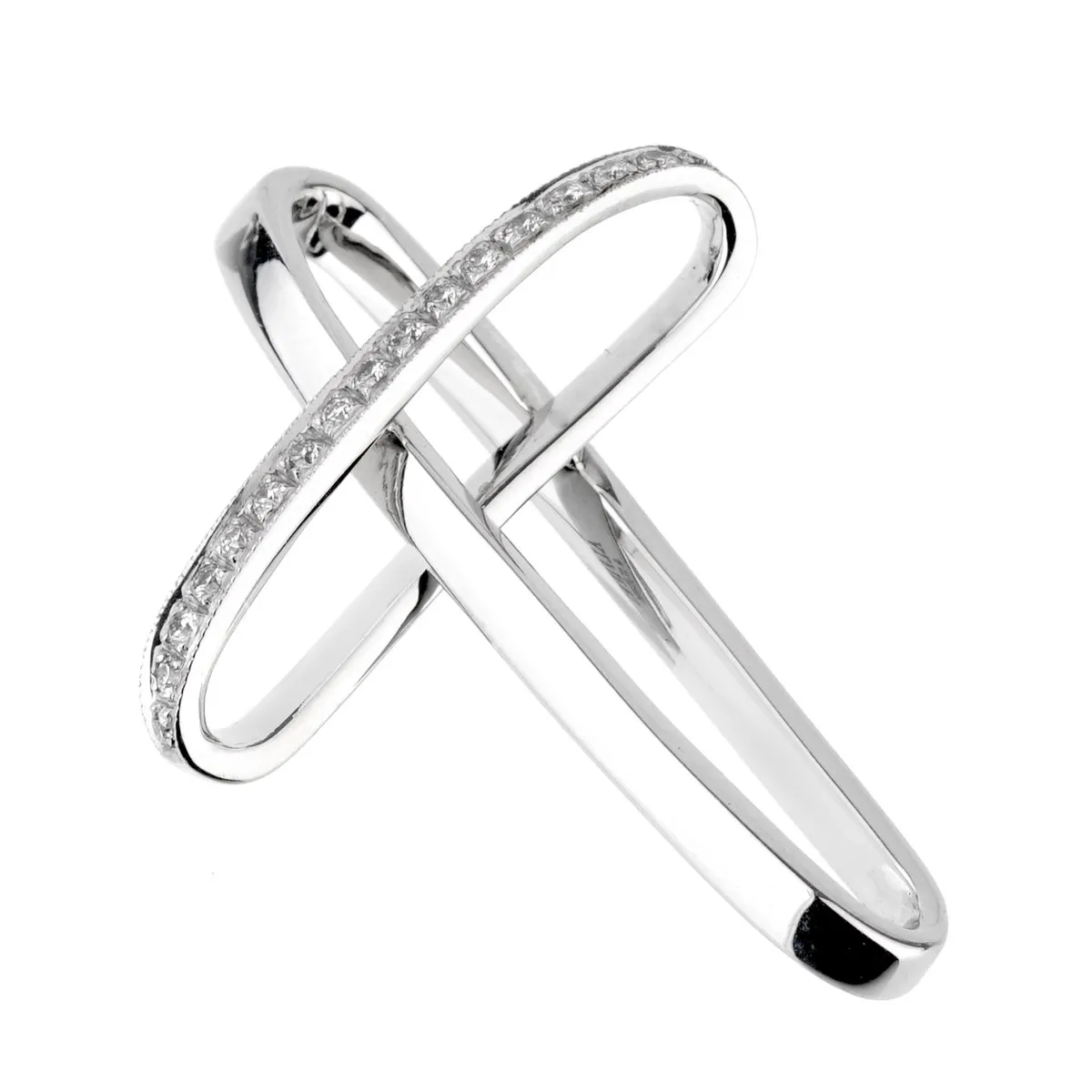 Alfieri St John White Gold Diamond Cross Pendant