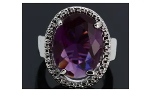 Anel Feminino Amethyst Wedding Ring for Women