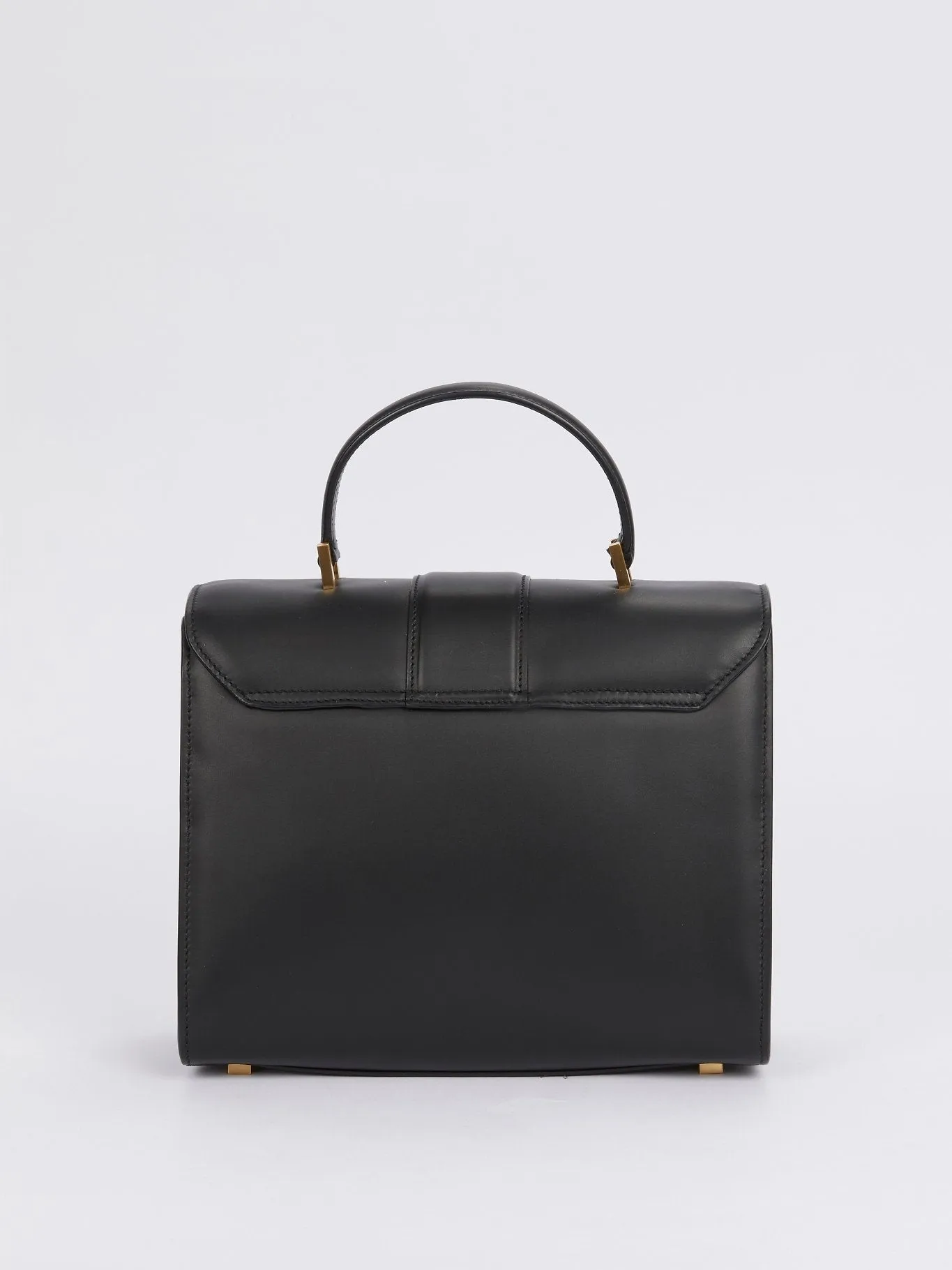 Angie Black Geometric Studded Leather Handbag