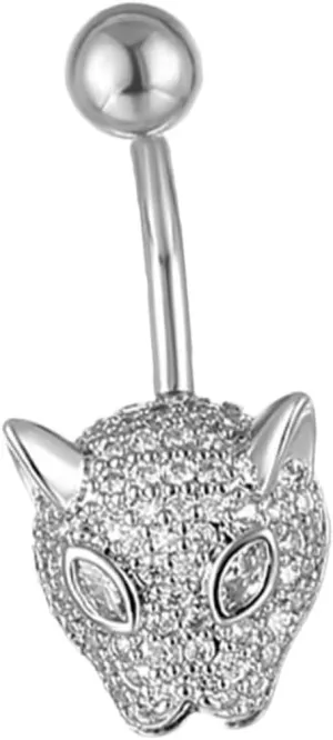 Animal Leopard Zircon Belly Button Ring Navel Piercing Jewelry for Women present for Birthday Valentine Day and More Design