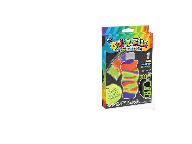 Anker Play Sand Art Kits Shaped Bottle - Color Fill Glow Sand Art Kit, Glitter Sand Art Kit - Random Style Pick