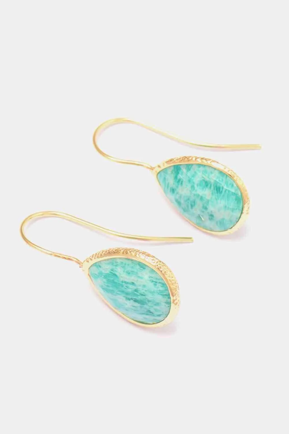 Artfully Handmade Natural Stone Teardrop Earrings