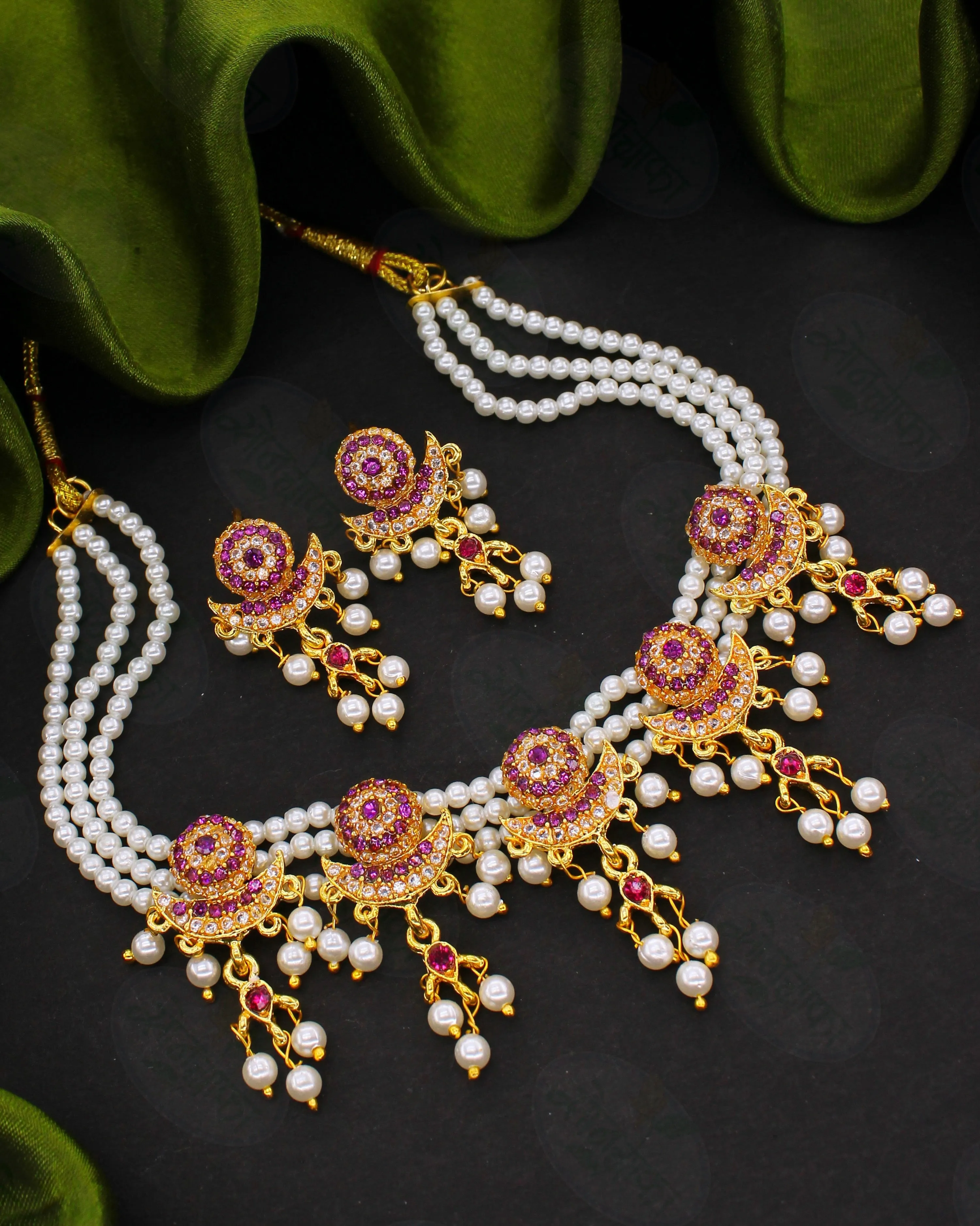 ARTISTIC HALF-MOON DESIGNER NECKLACE