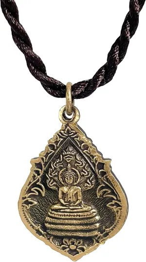 Artschatz Weekday Buddha w/Yaksha Brass Pendant Necklace, Sunday, Monday, Tuesday, Wednesday, Thursday, Friday, Saturday