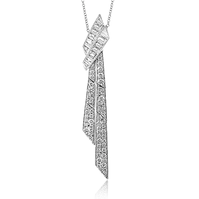 Asymmetric Pendant in 18k Gold with Diamonds LP4859 WHITE 18K X WHITE