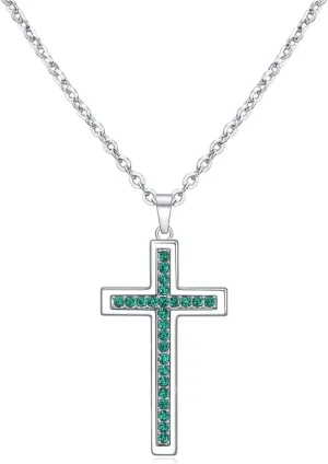 Baptism Cross Necklace for Women,First Communion Gold Cross Necklaces Jewelry Gifts for Women
