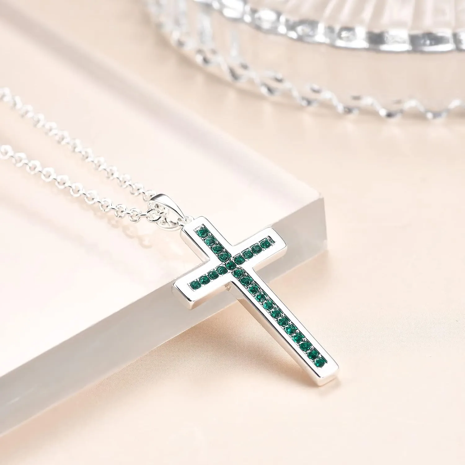 Baptism Cross Necklace for Women,First Communion Gold Cross Necklaces Jewelry Gifts for Women