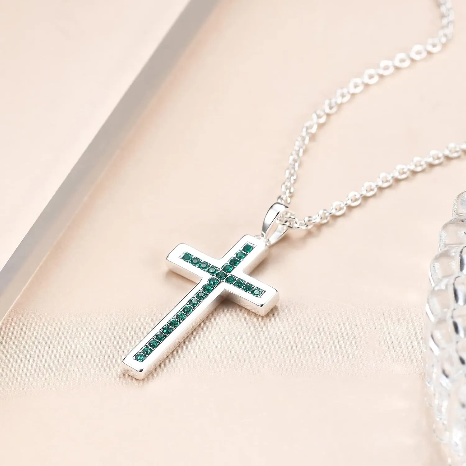 Baptism Cross Necklace for Women,First Communion Gold Cross Necklaces Jewelry Gifts for Women