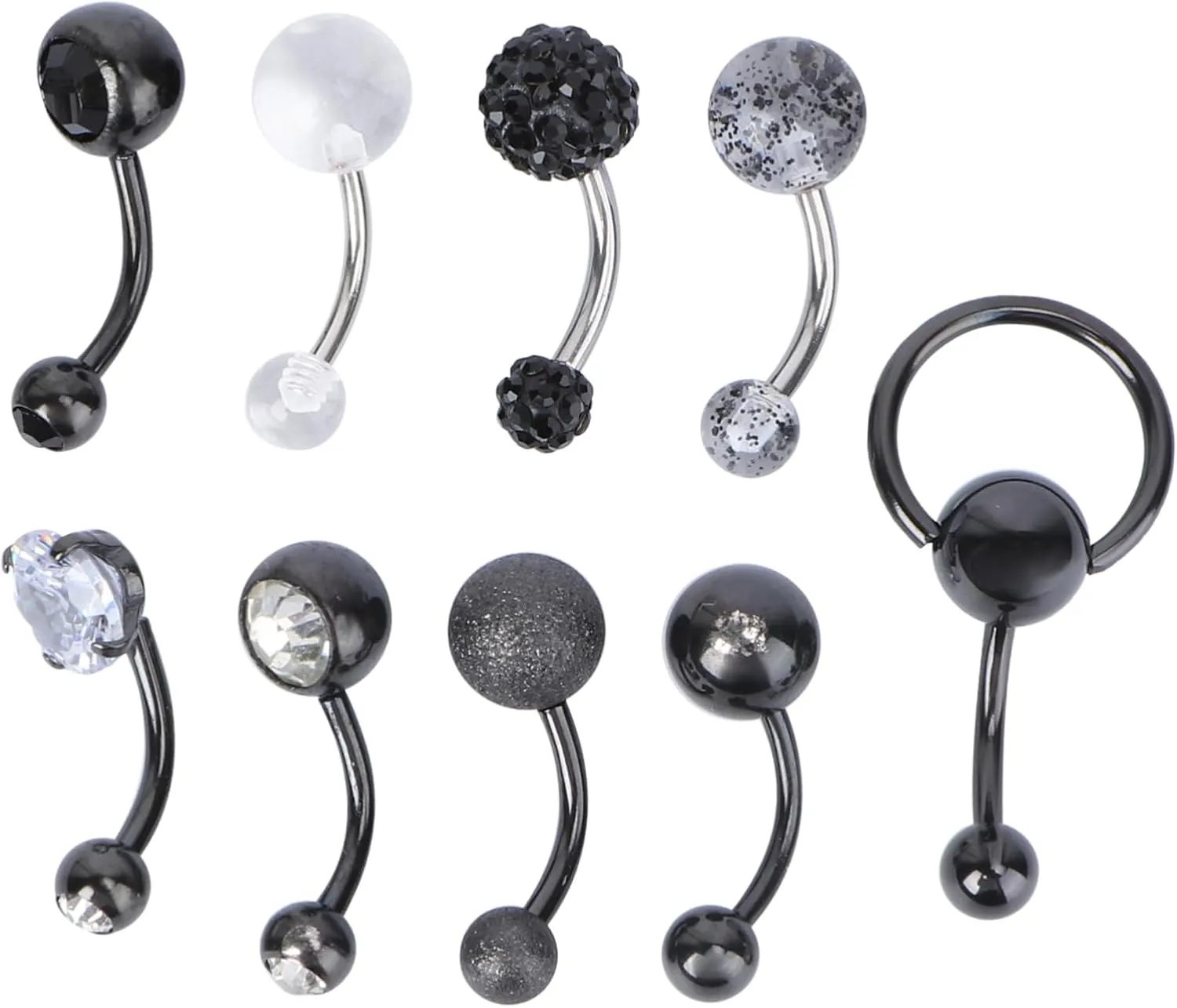 BESPORTBLE Navel Nail Bellybutton Hoop Belly Button Cute Belly Button Belly Decoration Metal Belly Ring Metal Navel