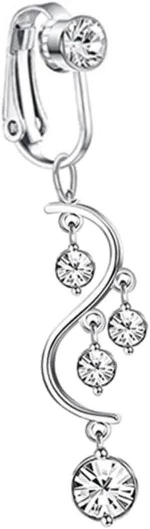 BESPORTBLE Unique Non Piercing Belly Ring Fashionable Stainless Steel Navel Jewelry