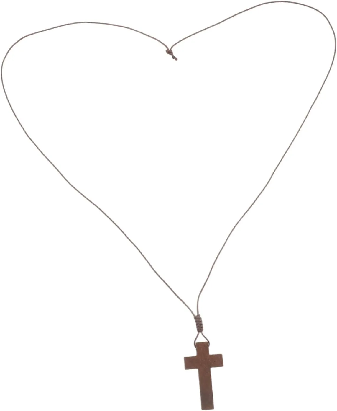 BESTYASH Retro Wooden Cross Pendant Necklace Adjustable Cord for Men Women Versatile Fashion Accessory for Any Outfit Occasion Unique Symbolic Design