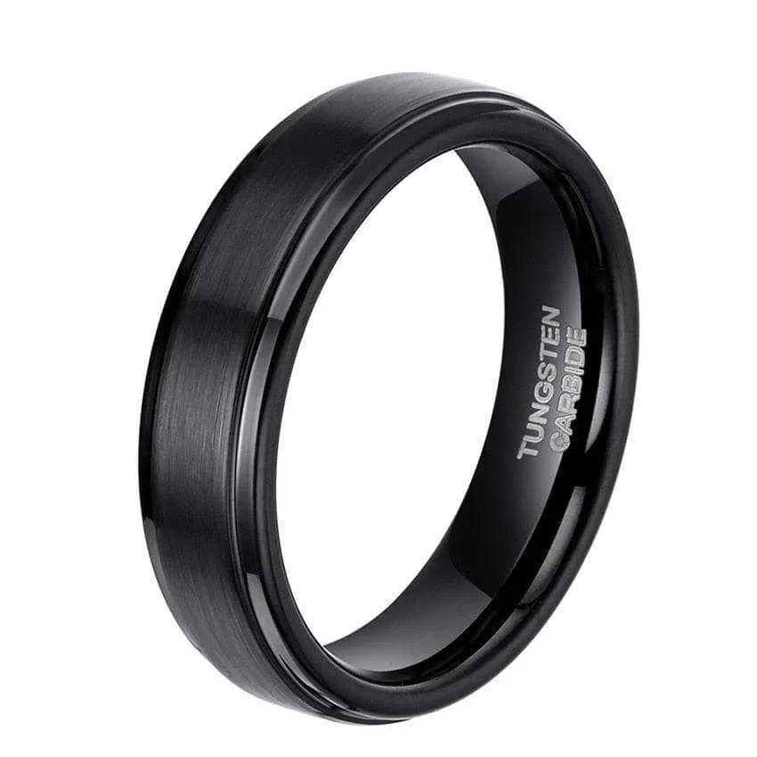 Beveled Men's Tungsten Wedding Band