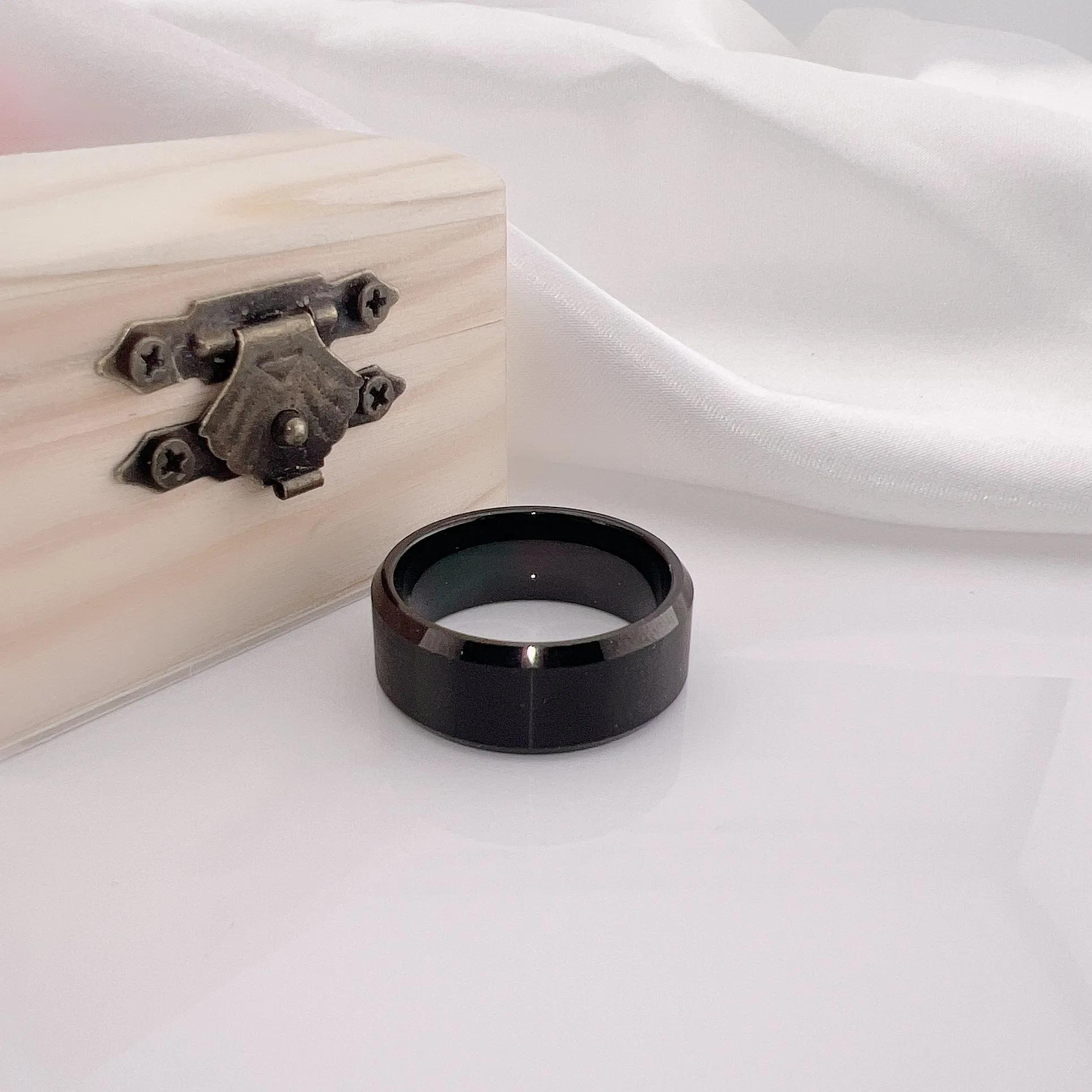 Black Matte 10mm Tungsten Carbide Wedding Band