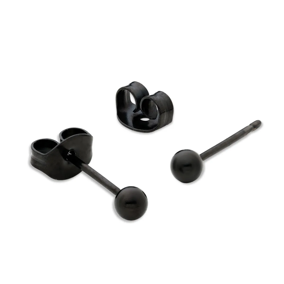 Black Titanium Stud Earrings