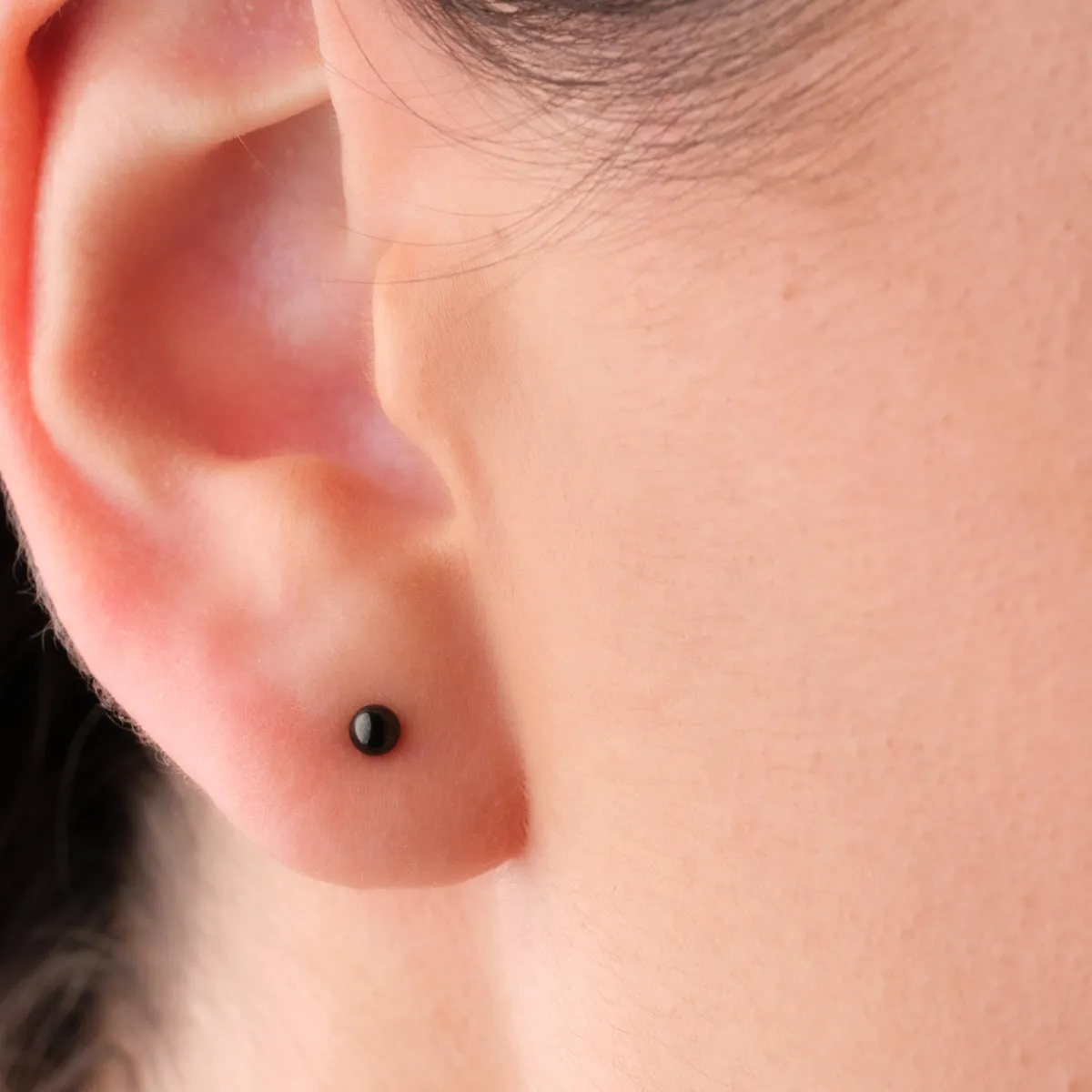 Black Titanium Stud Earrings