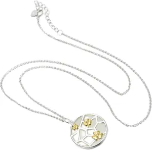 Blossom Round Pendant Necklace Niche Design Light Luxury Geometric Shape Women Jewelry 1Pcs