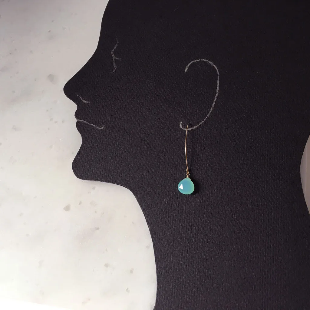 Blue chalcedony earrings #TR16011