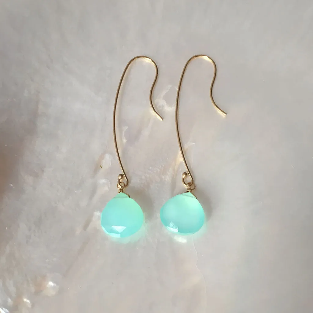 Blue chalcedony earrings #TR16011