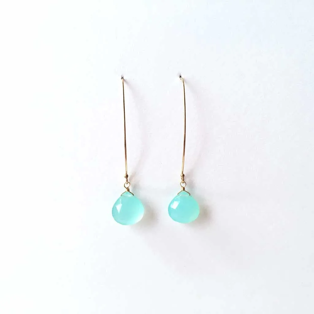 Blue chalcedony earrings #TR16011