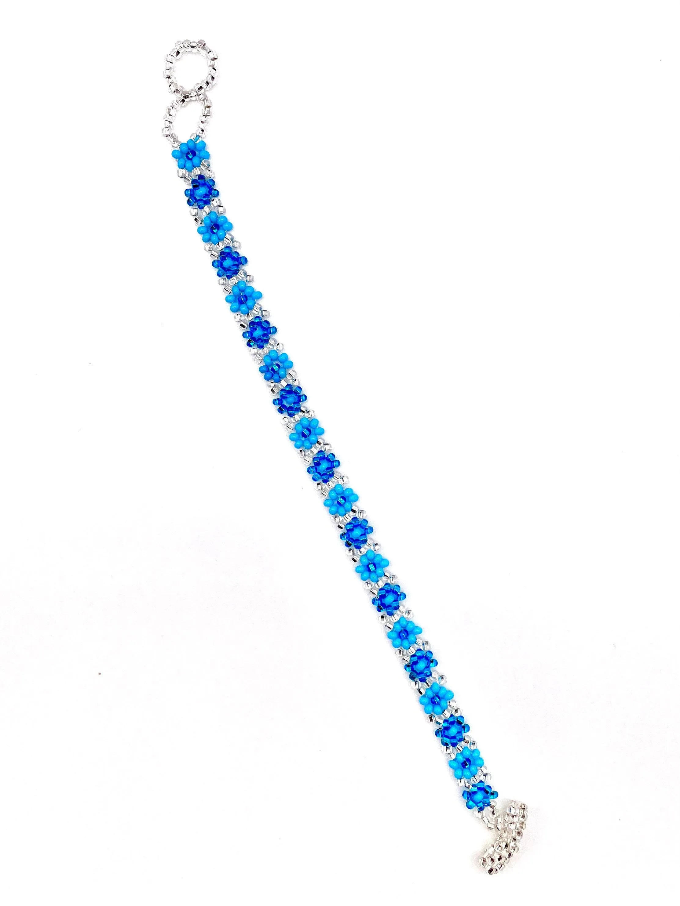 Blue Daisy Flower Bracelet