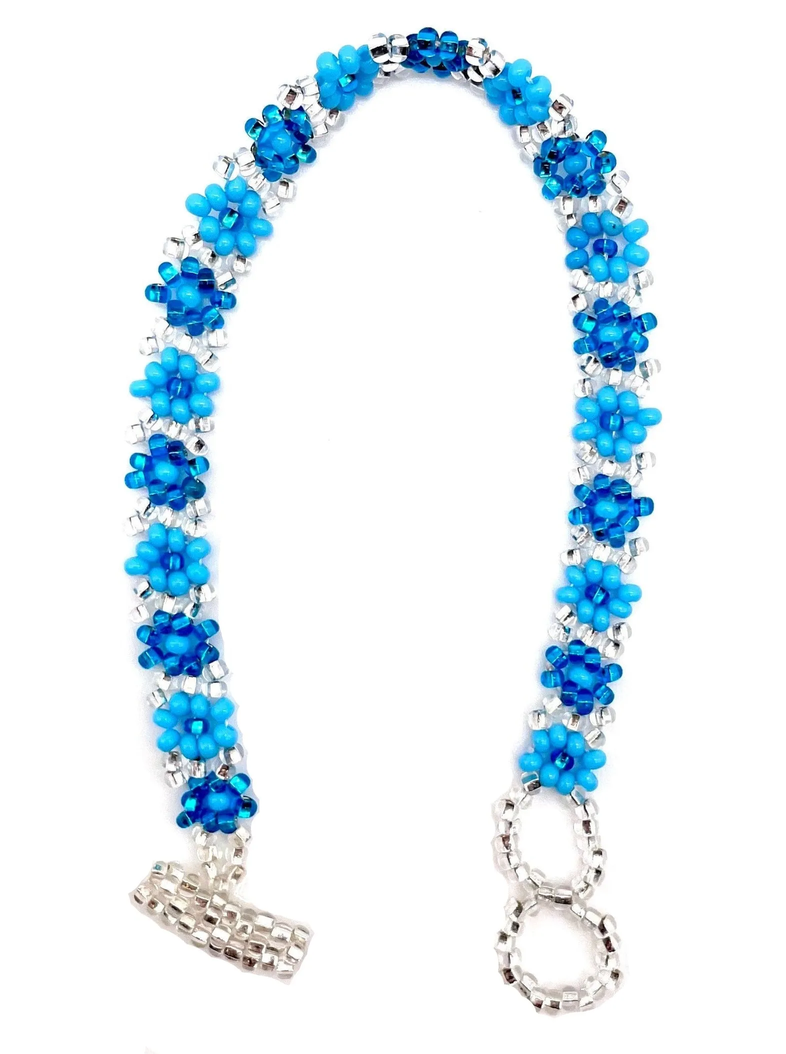 Blue Daisy Flower Bracelet
