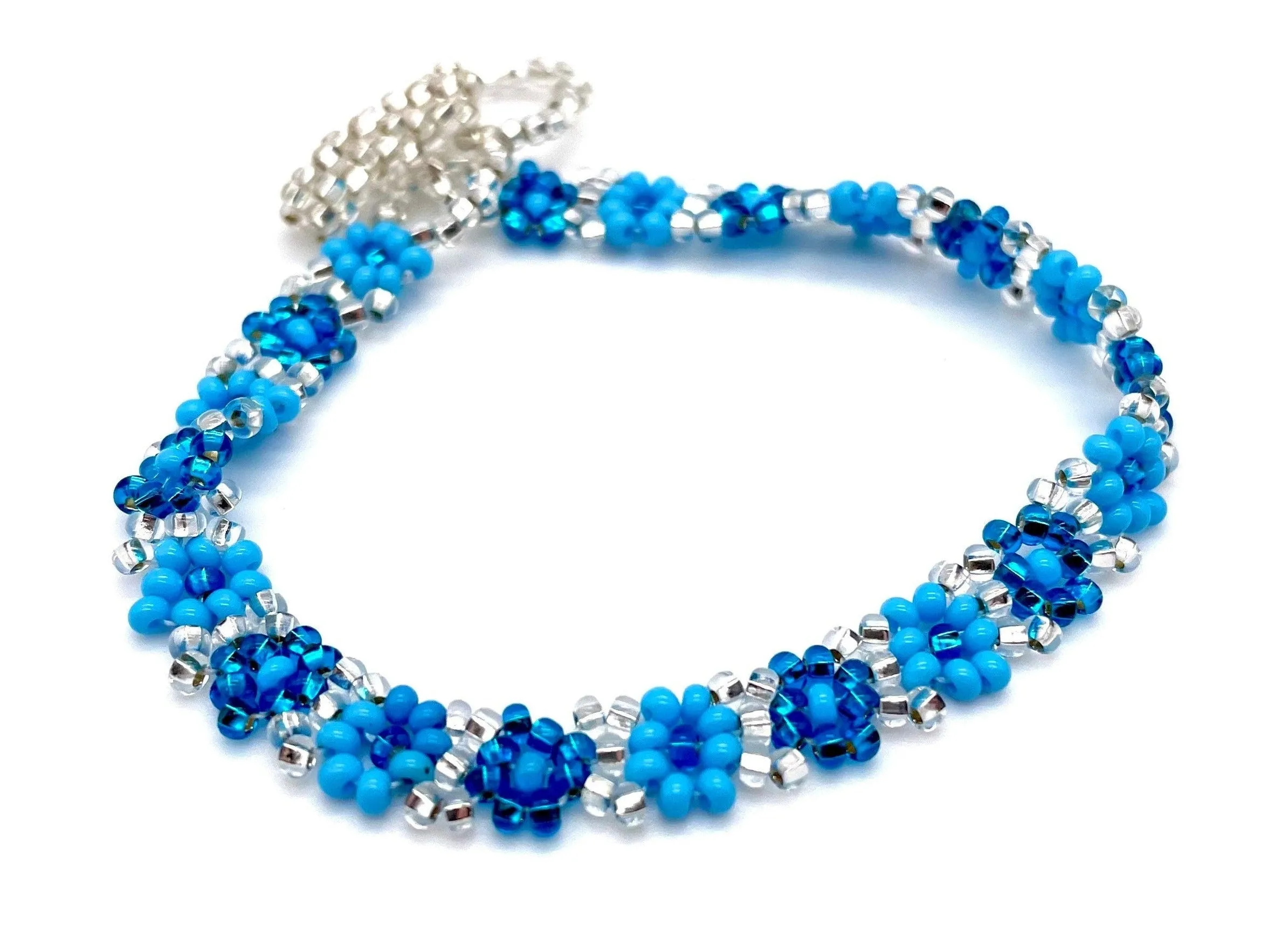 Blue Daisy Flower Bracelet