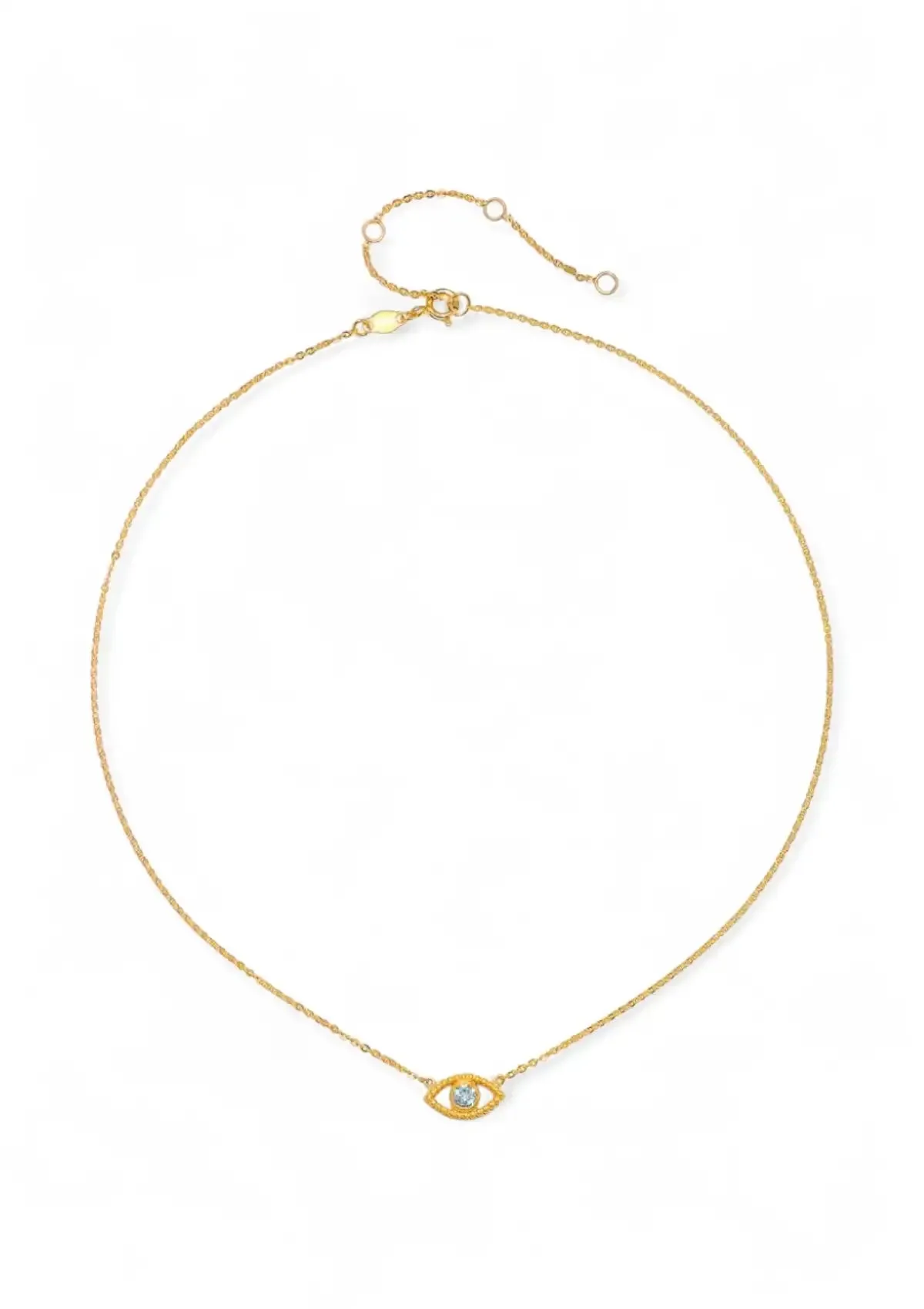 Blue Topaz Eye Necklace Choker
