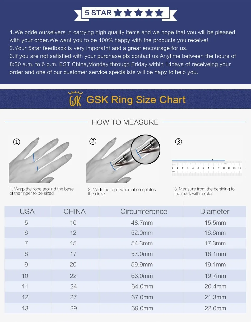 Blue Zirconia Sterling Silver Wedding Ring For Women