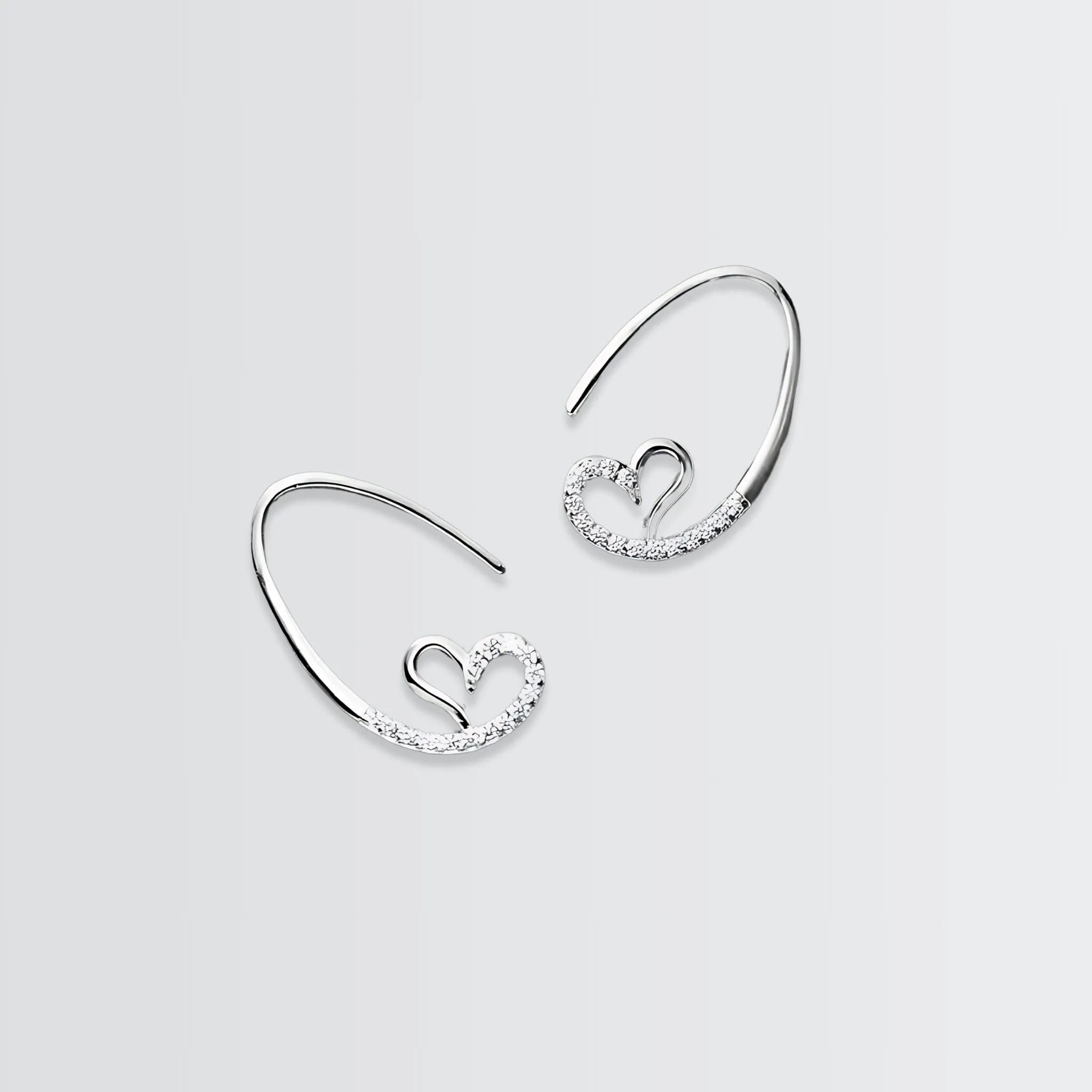 Boomerang Heart Minimal Earrings